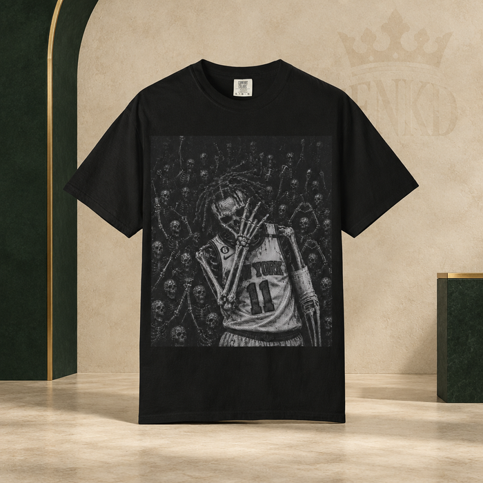 Brunson 2 Death Crowd Tee โ Green ENKD Society editorial product image