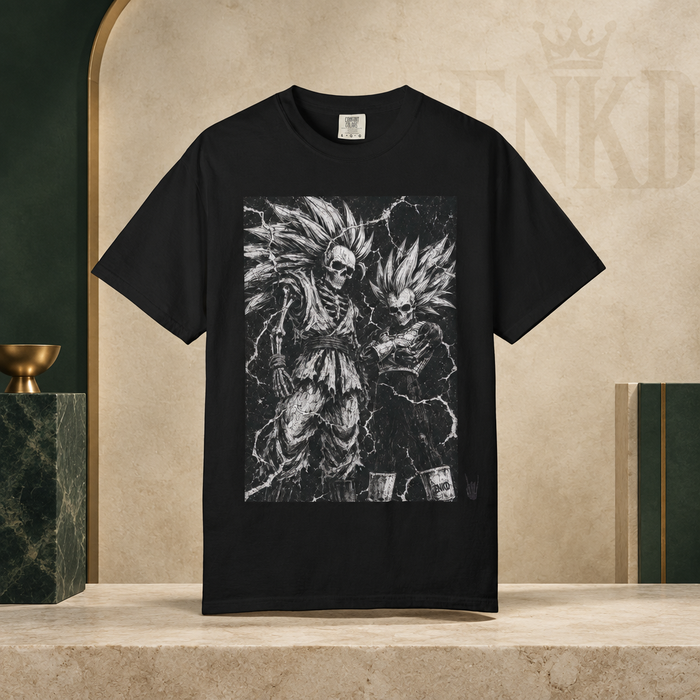 Skull Z Back Print Tee โ Green ENKD Society editorial product image
