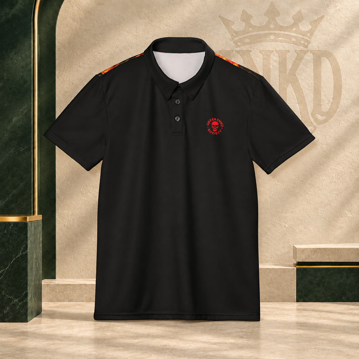 aop polo on ENKD editorial gallery background