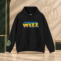 wizz hoodie on ENKD editorial gallery background